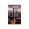 Chicago Twilight Skyline Enhanced Matte Paper Framed Poster