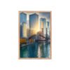 Chicago River Golden Hour Enhanced Matte Paper Framed Poster