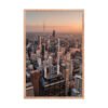Chicago Sunset Skyline Enhanced Matte Paper Framed Poster