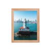 Chicago Harbor Lighthouse Enhanced Matte Paper Framed Poster