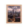Chicago Twilight Skyline Enhanced Matte Paper Framed Poster