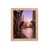 Chicago River Sunset Enhanced Matte Paper Framed Poster