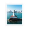 Chicago Harbor Lighthouse Enhanced Matte Paper Framed Poster