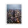 Chicago City Lights Enhanced Matte Paper Framed Poster