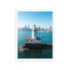 Chicago Harbor Lighthouse Enhanced Matte Paper Framed Poster