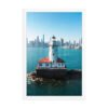 Chicago Harbor Lighthouse Enhanced Matte Paper Framed Poster