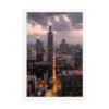 Chicago Twilight Skyline Enhanced Matte Paper Framed Poster