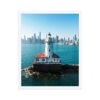 Chicago Harbor Lighthouse Enhanced Matte Paper Framed Poster