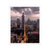 Chicago Twilight Skyline Enhanced Matte Paper Framed Poster