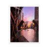 Chicago River Sunset Enhanced Matte Paper Framed Poster