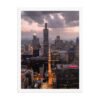 Chicago Twilight Skyline Enhanced Matte Paper Framed Poster