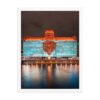 Chicago Merchandise Mart Bears Night Enhanced Matte Paper Framed Poster
