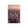 Chicago Sunset Skyline Enhanced Matte Paper Framed Poster