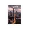 Chicago Twilight Skyline Enhanced Matte Paper Framed Poster