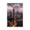 Chicago Twilight Skyline Enhanced Matte Paper Framed Poster