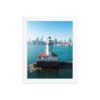 Chicago Harbor Lighthouse Enhanced Matte Paper Framed Poster