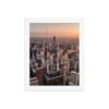 Chicago Sunset Skyline Enhanced Matte Paper Framed Poster