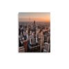 Chicago Sunset Skyline Enhanced Matt Paper Poster