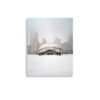 Chicago Snowy Cloud Gate Winter Enhanced Matt Paper Poster