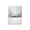 Chicago Snowy Cloud Gate Winter Enhanced Matt Paper Poster