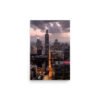 Chicago Twilight Skyline Enhanced Matt Paper Poster