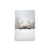 Chicago Snowy Cloud Gate Winter Enhanced Matt Paper Poster