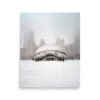 Chicago Snowy Cloud Gate Winter Enhanced Matt Paper Poster