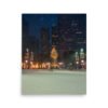 Chicago Winter Christmas Tree Night Enhanced Matt Paper Poster