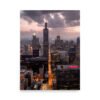 Chicago Twilight Skyline Enhanced Matt Paper Poster