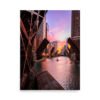 Chicago River Sunset Enhanced Matt Paper Poster