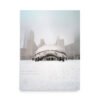 Chicago Snowy Cloud Gate Winter Enhanced Matt Paper Poster