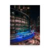 Chicago Neon L Train Night Enhanced Matt Paper Poster