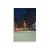 Chicago Winter Christmas Tree Night Enhanced Matt Paper Poster