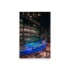 Chicago Neon L Train Night Enhanced Matt Paper Poster