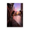 Chicago River Sunset Enhanced Matt Paper Poster