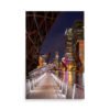 Chicago Riverwalk Nights Enhanced Matt Paper Poster