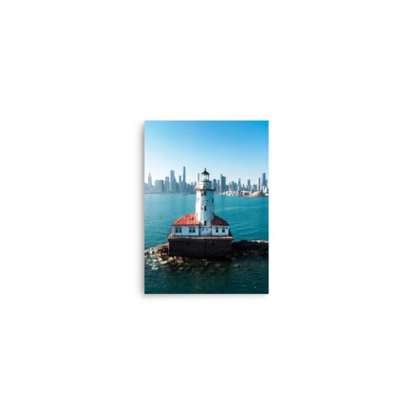 Chicago Harbor Lighthouse Enhanced Matt Paper Poster