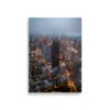 Chicago City Lights Enhanced Matt Paper Poster