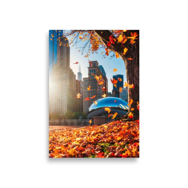 Chicago Autumn Glow Enhanced Matt Paper Poster
