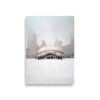 Chicago Snowy Cloud Gate Winter Enhanced Matt Paper Poster