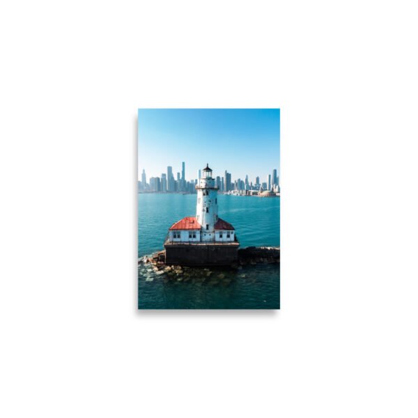 Chicago Harbor Lighthouse Enhanced Matt Paper Poster