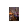 Chicago River Night City Lights Enhanced Matt Paper Poster