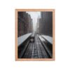 Chicago Snow L Train Tracks Winter Cityscape Enhanced Matte Paper Framed Poster