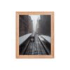Chicago Snow L Train Tracks Winter Cityscape Enhanced Matte Paper Framed Poster