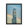 Chicago Modern Skyscraper Rainbow Cityscape Enhanced Matte Paper Framed Poster