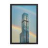 Chicago Modern Skyscraper Rainbow Cityscape Enhanced Matte Paper Framed Poster