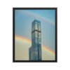 Chicago Modern Skyscraper Rainbow Cityscape Enhanced Matte Paper Framed Poster
