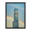 Chicago Modern Skyscraper Rainbow Cityscape Enhanced Matte Paper Framed Poster