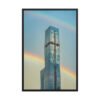 Chicago Modern Skyscraper Rainbow Cityscape Enhanced Matte Paper Framed Poster