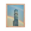 Chicago Modern Skyscraper Rainbow Cityscape Enhanced Matte Paper Framed Poster